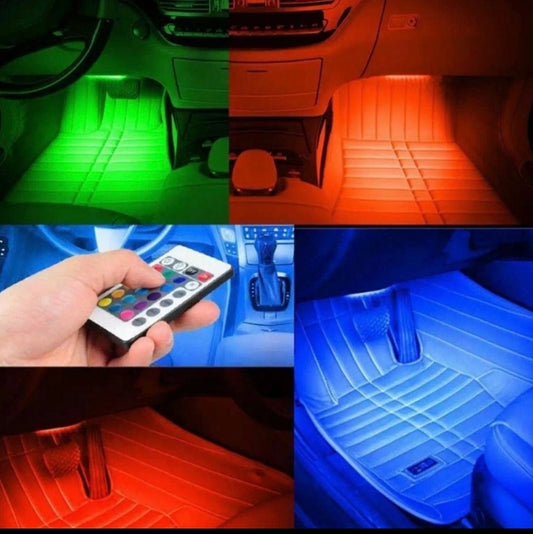 Car Atmosphere Ambient Multi Color Light With Remote For Interior