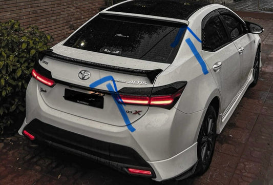 Corolla 2014/2024 TRD Digi spoiler and roof spoiler pack 2 easy to installed Without Painted