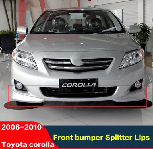 2PCS Toyota Corolla Car Front Bumper Splitter Lips Protector Body Kit Auto Spoiler 2009-2014 easy to installed FIBER GLASS