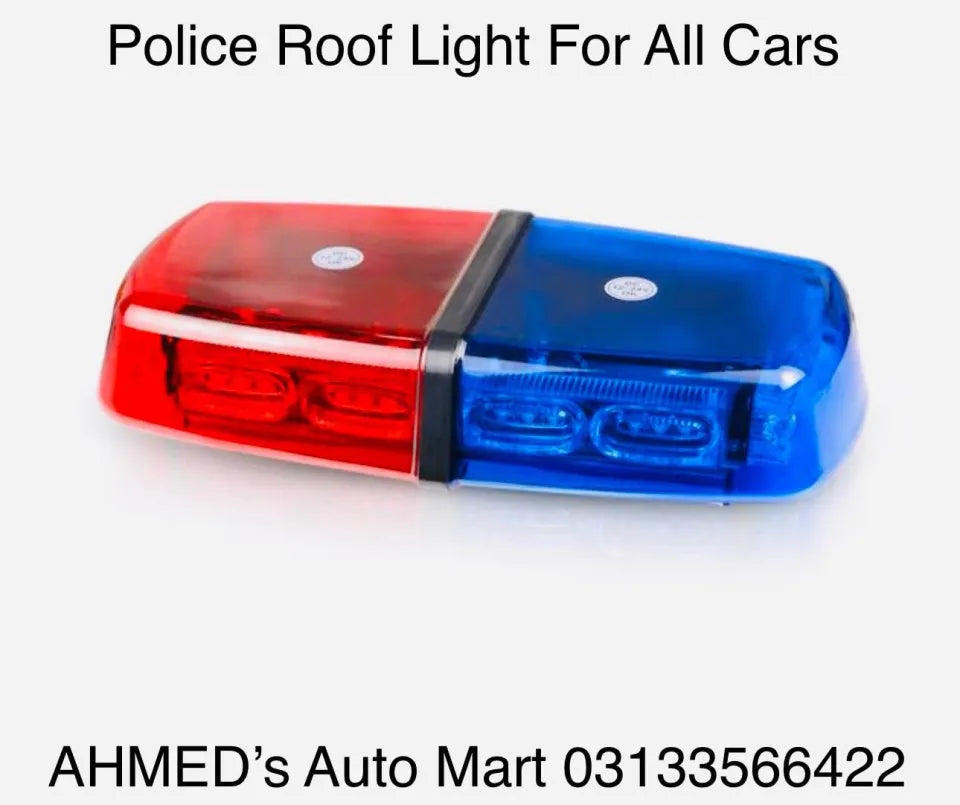 Blue Red LED Emergency Mini Light Bar - Waterproof Magnetic Roof Top Mount Strobe Warning Lights For Vehicles Cars Trucks